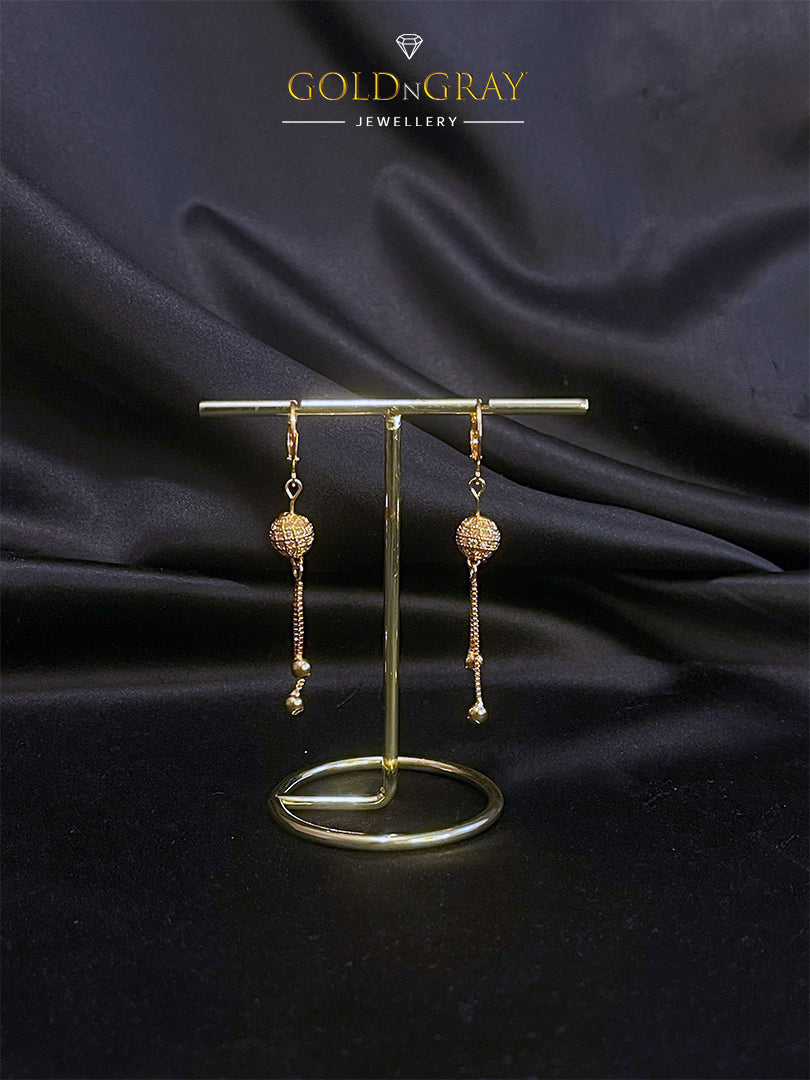 Elegant Gold-Plated Ball Drop Earrings