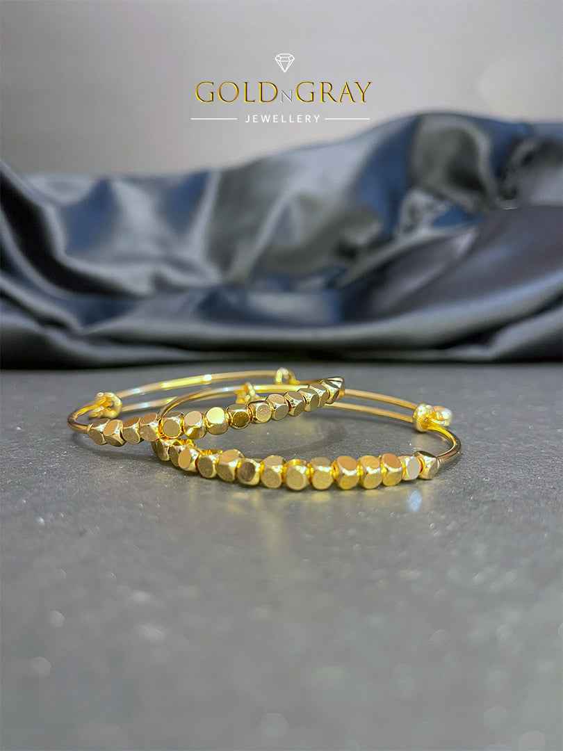 Timeless Elegance Golden Bracelet Pair for Women