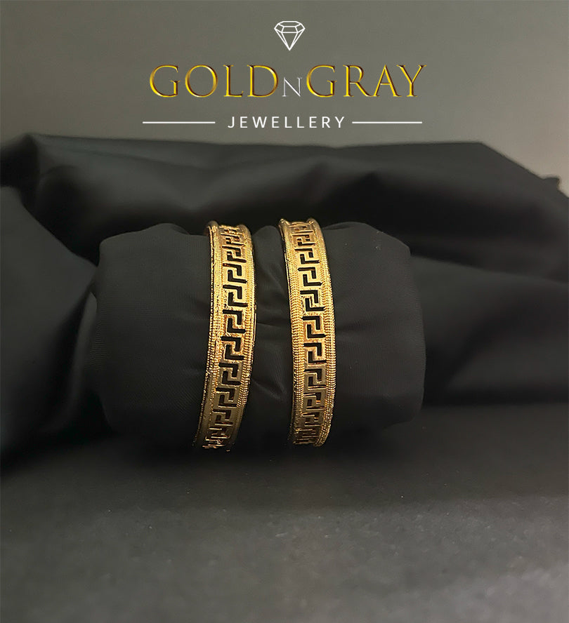 Gold Bangles for Ladies – Pair of Two | Imported Quality