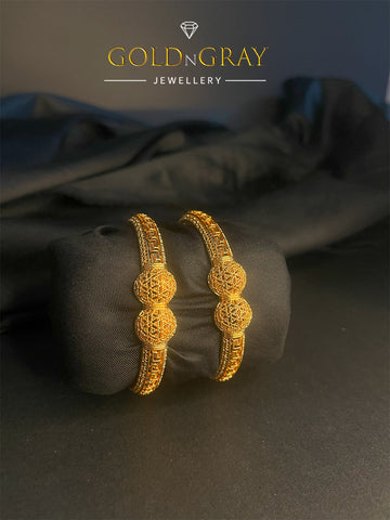 Gold Plated Luxury 24K Elegant Bangles Set for Women